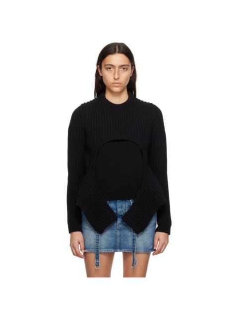 Black Meteor Cut Out Sweater