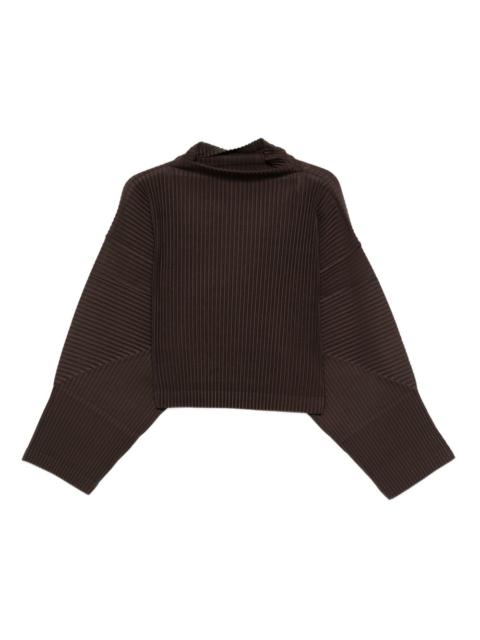 Mc June pleated high-neck T-shirt