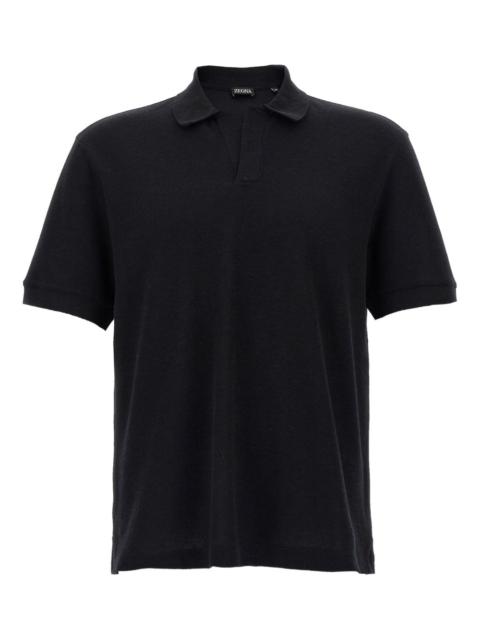 v-neck polo shirt