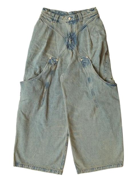 bibs denim trousers