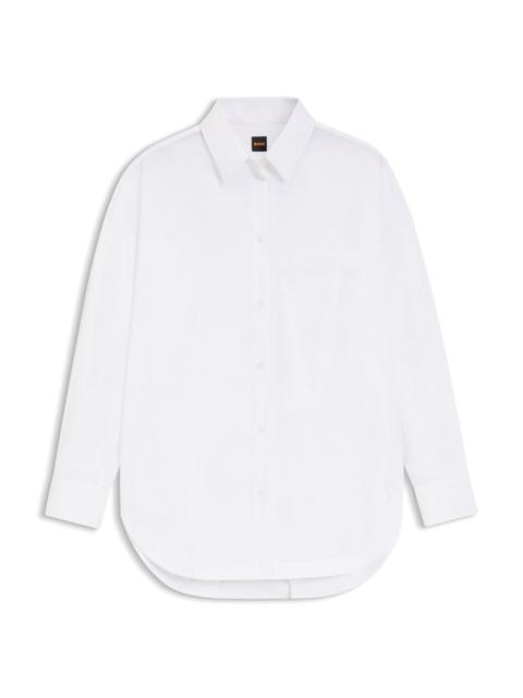 OVERSIZED-FIT BLOUSE IN ORGANZA AND POPLIN