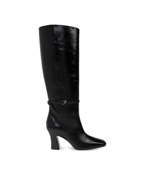 90mm buckle-strap knee-high boots