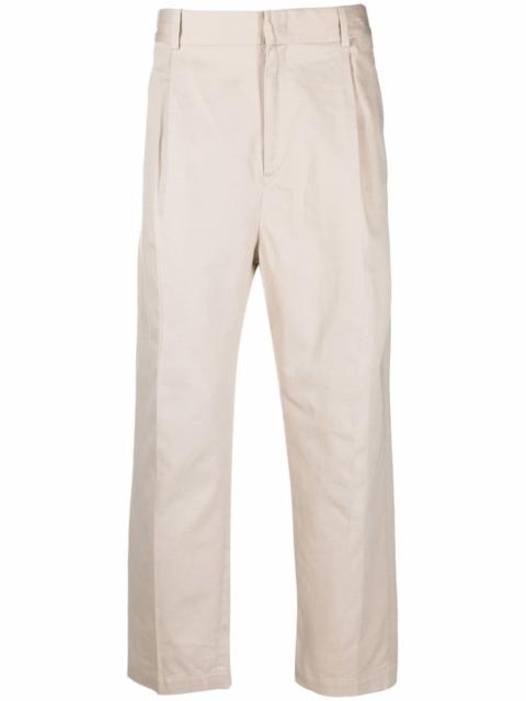 mid-rise cotton chino trousers