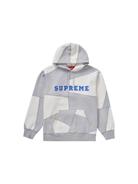 Supreme Patchwork Hooded Sweatshirt Heather Grey