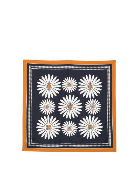 daisy-print silk scarf