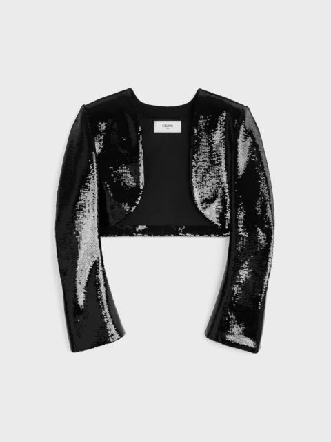 embroidered bolero jacket IN wool gabardine