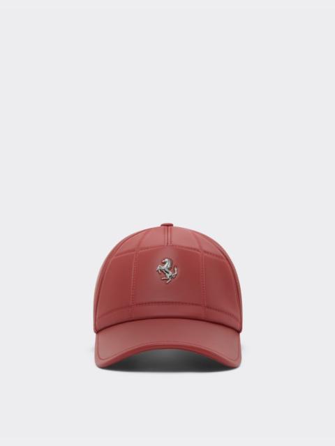 Nappa leather baseball cap with Prancing Horse