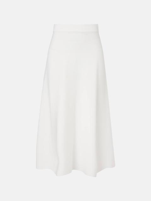 Lazio crêpe midi skirt