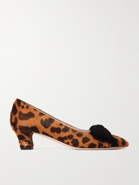Bowow 25 Suede-trimmed Leopard-print Calf Hair Pumps