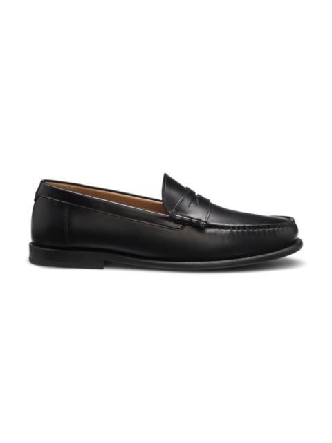 LEATHER LOAFERS WITH PENNY TRIM