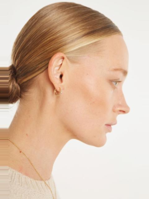 ROSE GOLD DIAMOND BAGUETTE HOOPS