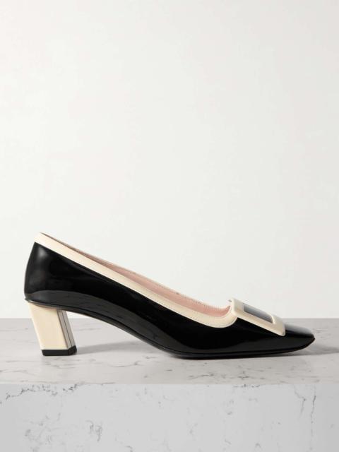 Belle Vivier 45 two-tone patent-leather pumps