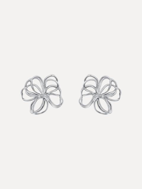 THREADED FLOWER EARRINGS