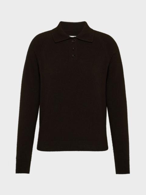 Wool polo-neck top