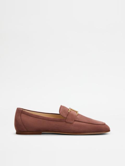 T TIMELESS LOAFERS IN SUEDE - BURGUNDY