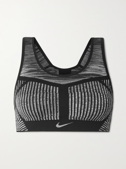 Fe/nom Striped Flyknit Sports Bra
