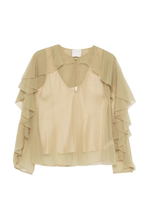 layered-design blouse