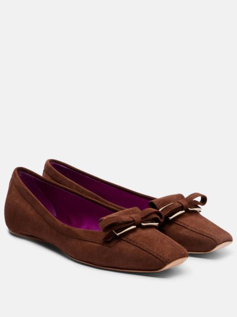 Trompette suede ballet flats