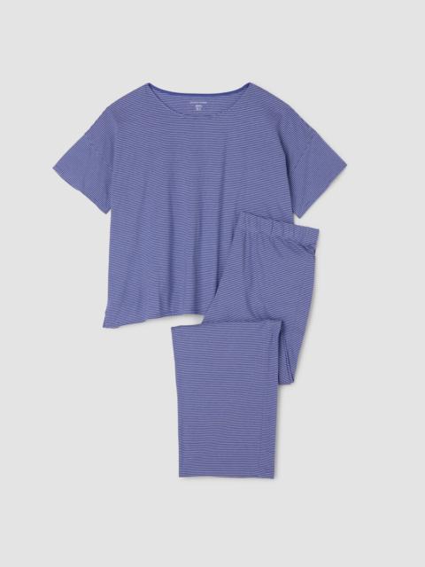 Mini Stripe Organic Cotton Jersey Sleep Set
