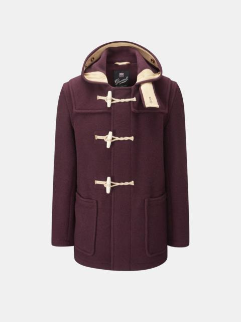Men's Mid-Length Monty Duffle Coat Burgundy (Archive)