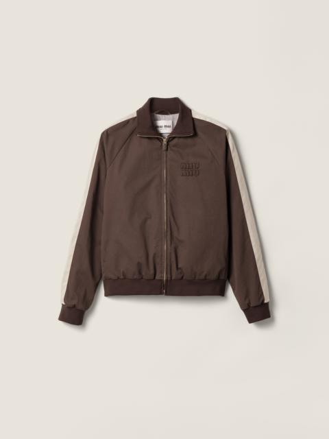 Washed twill blouson jacket