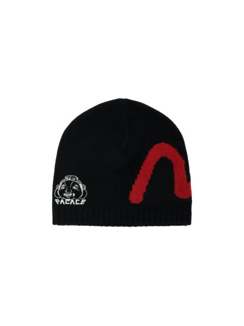 PALACE EVISU SEAGULL GODHEAD BEANIE BLACK