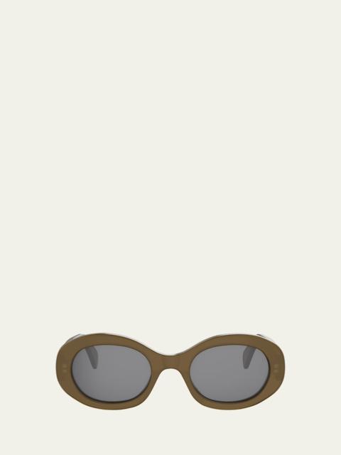 Triomphe Acetate Oval Sunglasses