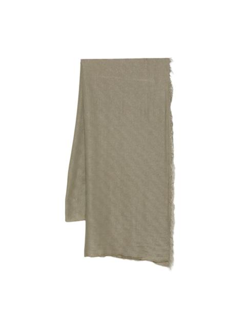 fringed metallic scarf