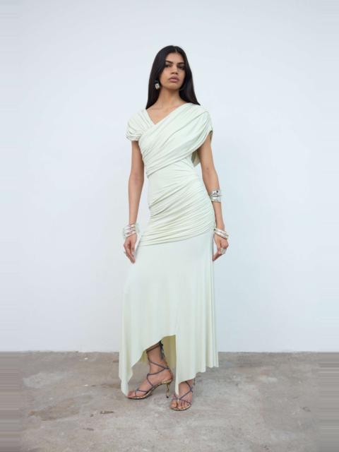 HELA MIDI DRESS IN CREAM SPANDEX JERSEY