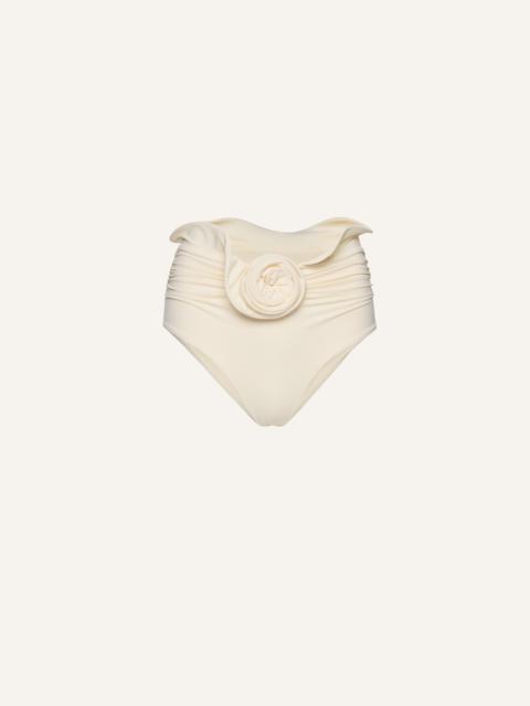 Sculpted waist swim bottom in cream