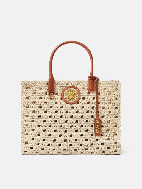 La Medusa Large Raffia Tote