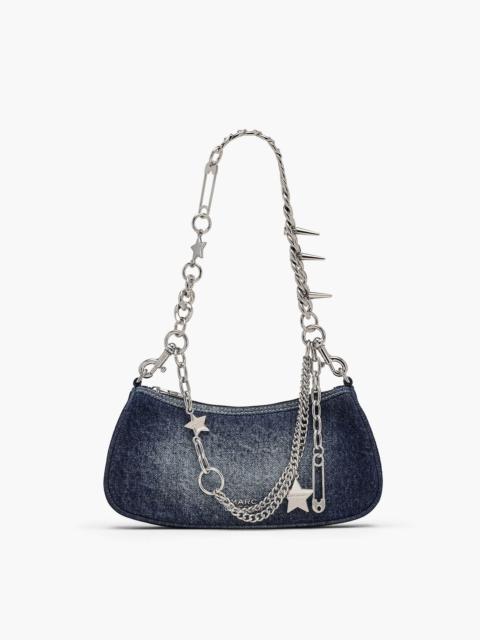 THE FADED DENIM CHARM SHOULDER BAG