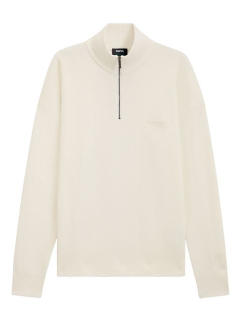 zip-neck sweater