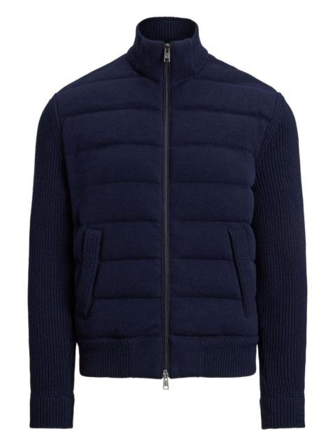 ribbed-sleeves quilted jacket