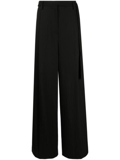 logo-charm pleat-detailing trousers