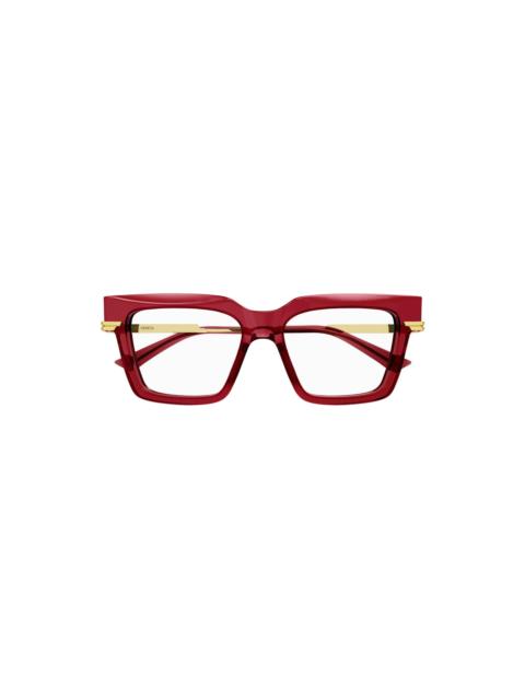 CLASSIC ACETATE CAT EYE EYEGLASSES (TRANSPARENT BURGUNDY)