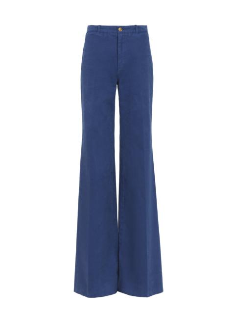 FLARED TAILORED PANTS IN COTTON CANVAS