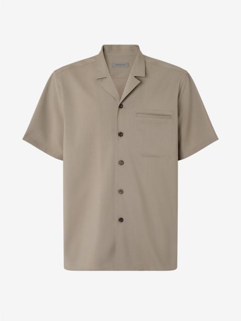 Beige shirt made from pure naturally stretch 120’ wool