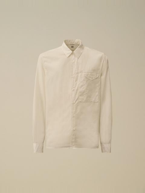 Popeline Longsleeve Logo Button Shirt