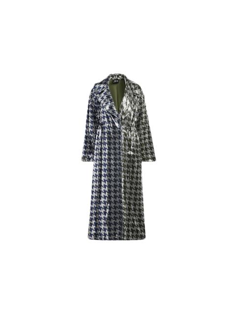 adidas Ivy Park Halls of Ivy Long Sequin Houndstooth Jacket Dark Blue/Wild Pine/Metallic Silver