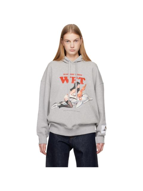 Gray Jeff Koons Edition 'Slippery When Wet' Hoodie