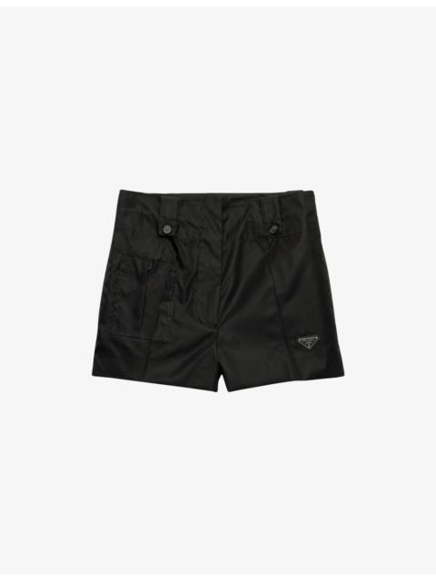 Re-Nylon Triangle-Logo Woven Shorts