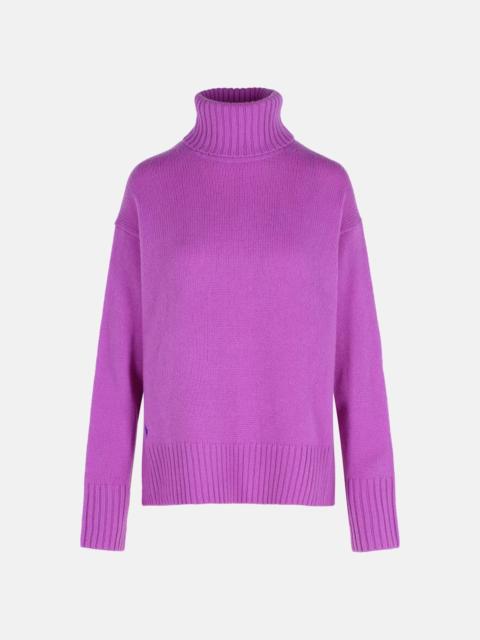 PURPLE WOOL TURTLENECK SWEATER