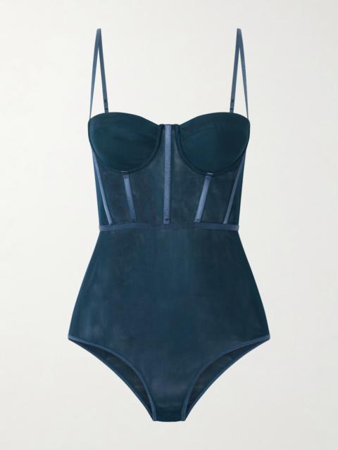 Rebellion Mesh Corset Bodysuit