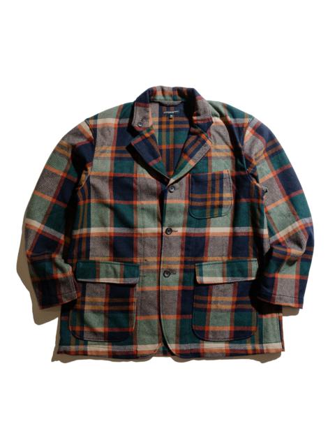 Loiter Jacket Navy/Brown Heavy Wool Plaid