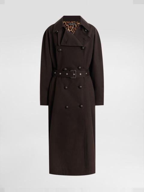 Trench coat in technical gabardine