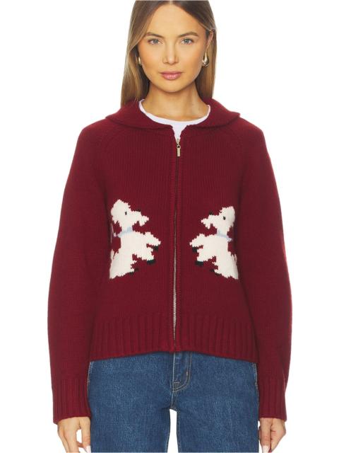 Wellington Poodle Zip-up Sweater
