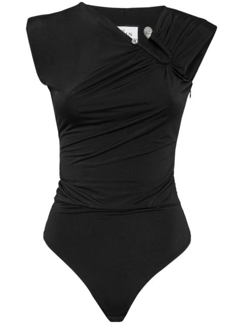 shoulder-padded bodysuit