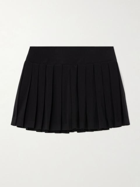 Pickleball pleated jersey tennis skirt Black