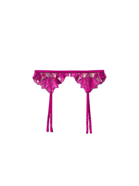 Lily Embroidery Garter Belt